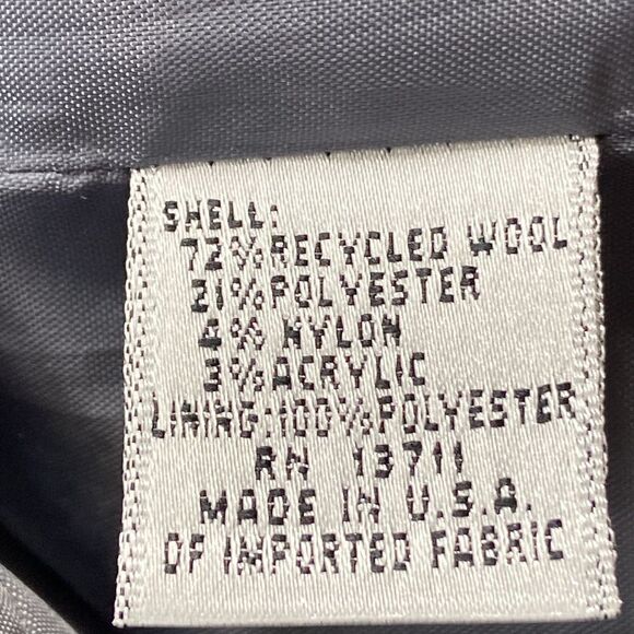 Vintage Amanda Smith collarless button down long coat lined pink/gray plaid 14W - Picture 8 of 10